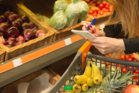 Groente en fruit in de winkel