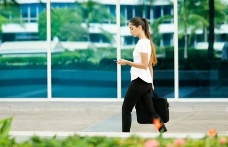 Loop naar het werk of de supermarkt
