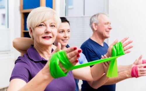 Oefeningen met weerstandsbanden