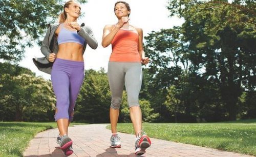 power walking met een vriendin