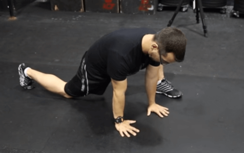 De grote lendenspier rekken