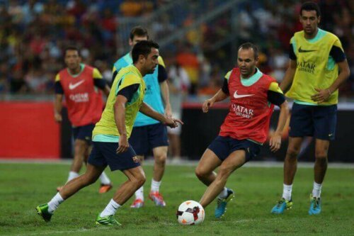 FC Barcelona in training
