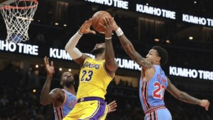 LeBron James in actie